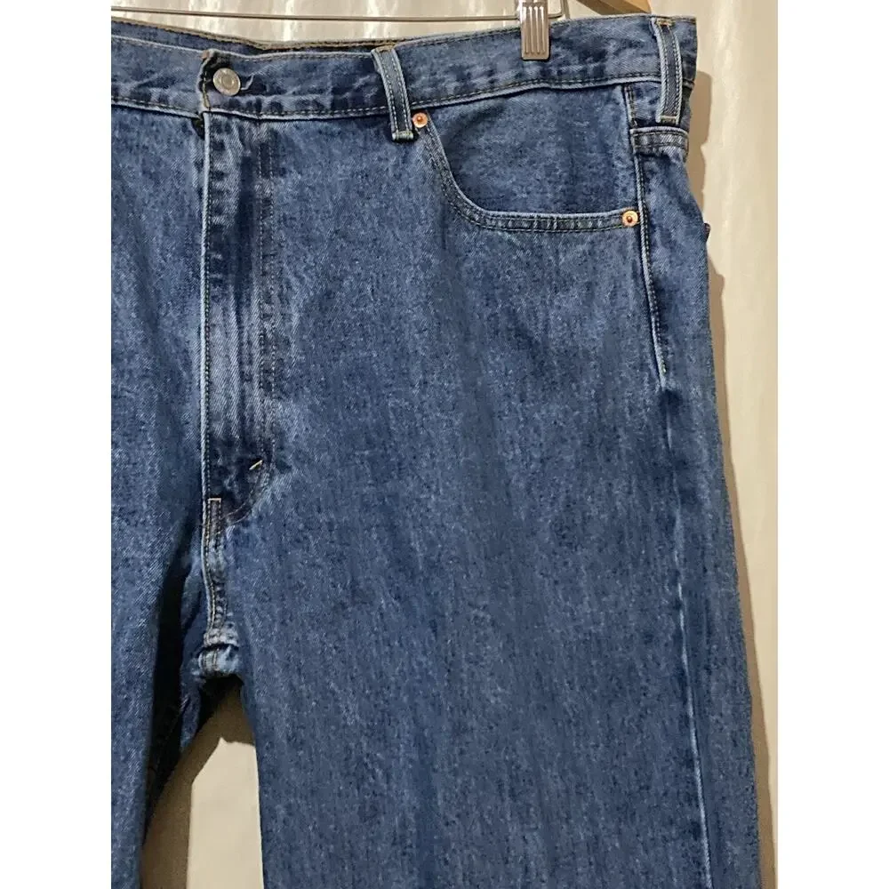 Levis 550 Jeans Men's 44x29 Blue Denim‎ Relaxed Fit Straight Leg Medium Wash